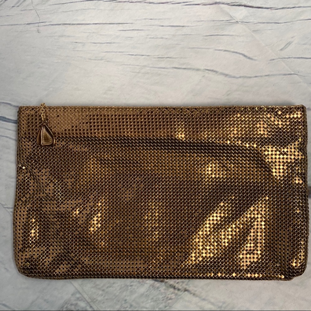 Gold Mesh Wristlet Clutch